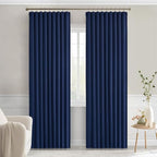 MIULEE Navy Blue Back Tab Blackout Curtains 90 Inches Long 2 Panels Set - Image 9