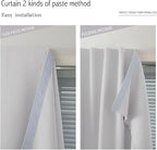 Thermal Blackout Curtains with Self-Adhesive Tape, No Rod No Drill Easy Install - Image 6