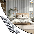 Wood Slat Acoustic Panels, 4 Pack 94.5"x7.9" 3D Wall Panels, Modern Fluted by TREKATLAUTO