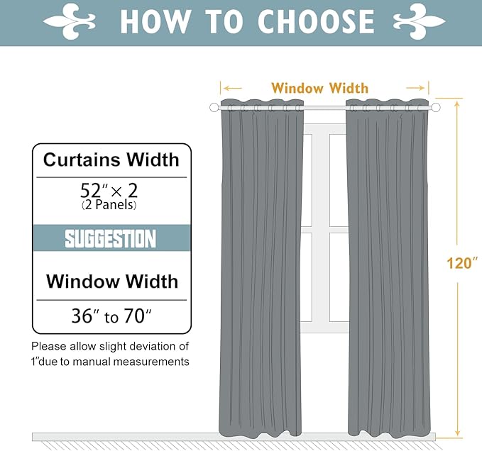 ChrisDowa Blackout Curtains 102 Inches Long 2 Panels Set - Image 5