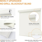 AOSKY No Drill Cordless Blackout Roller Shades - Image 2