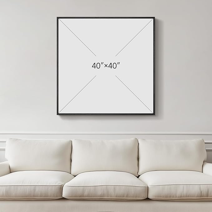 Large Framed Colorful Abstract Wall Art - Image 3