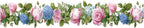Floral Wallpaper Border 196x4 Inch Peel and Stick Wall Border Pink Blue Rose - Image 2