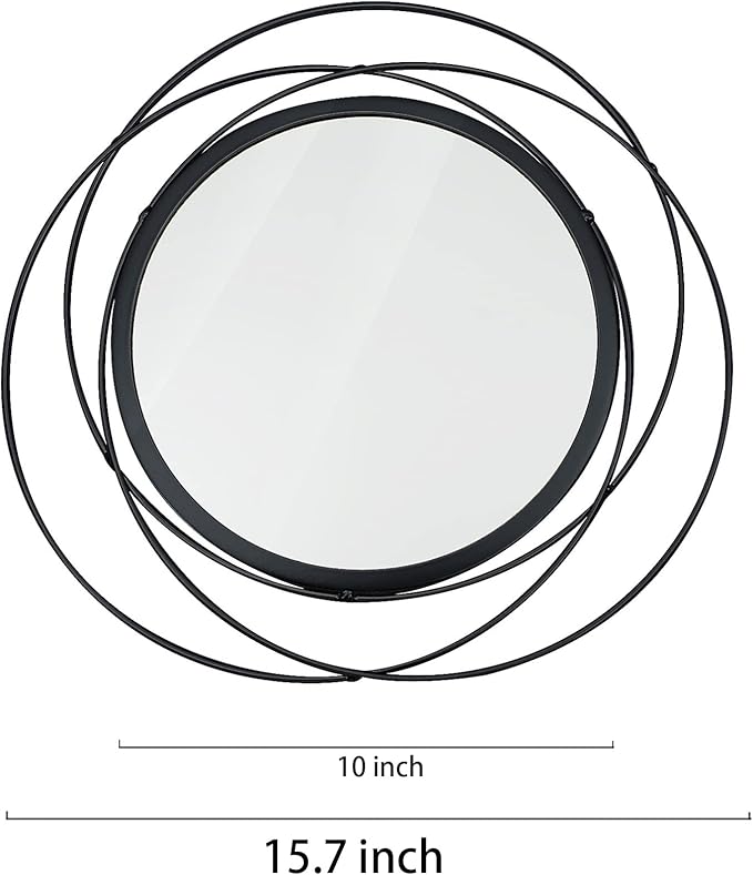 2 Set. Circle Mirrors for Wall Decor for Living Room Bedroom Bathroom Entryway - Image 6