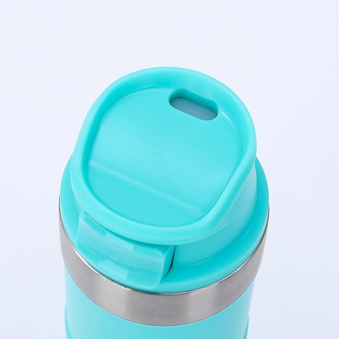 16OZ Trigger Action Travel Mug - 500ml BPA Free Insulated Stainless Steel Coffee Tumbler, Leak-Proof Wide Mouth Design for Commuters, Sports & Outdoor Enthusiasts (Sky blue)