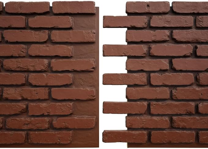 EverStone Aged Brick Faux Brick Panel, 46 7/8"W x 27"H x 1 1/4"D - Image 8