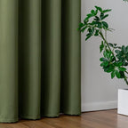 IGEMAEVE Olive Green Curtains 84 Inch Length 2 Panels Set, Light Filtering - Image 5