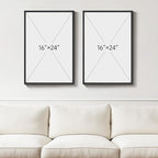 Large Framed Neutral Abstract Floral Wall Art, Minimalist Pictures - Image 4