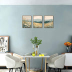 KISSFOX 3 Piece Framed Wildflower Wall Art Floral Wall Decor Landscape Flower - Image 2