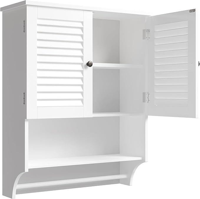 ChooChoo Medicine Cabinet with Towels Bar, 23.6" L x 8.8" W x 29.5" H MDF by ChooChoo