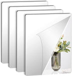 JUNEBRUSHS 4 Pack Self Adhesive Acrylic Mirrors, 12x 16 Inch Mirrors Tiles by JUNEBRUSHS