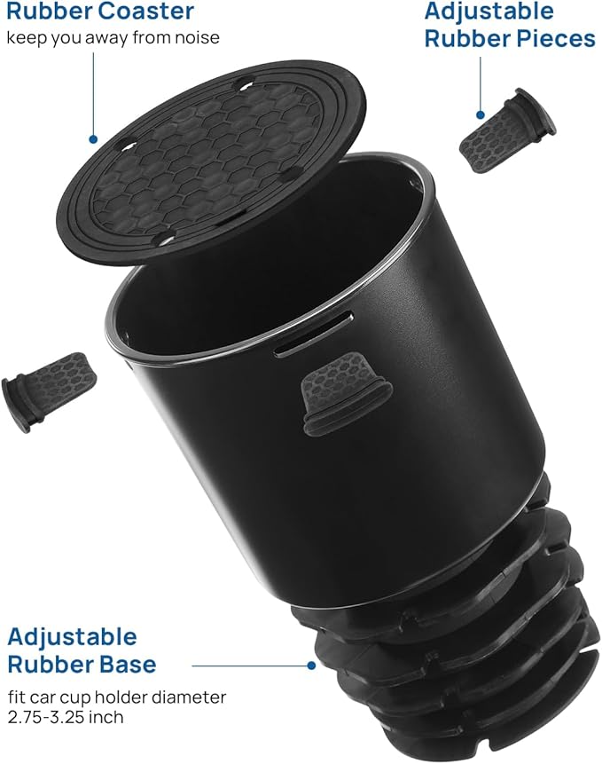 JOYTUTUS Car Cup Holder Extender with Interior Lift, Car Cup Holder Adapter Fit Most Cup Holder,Compatible YETI, Hydro Flask, Large for Hold 18-40 oz Bottles, Other in 3.4-3.8 inch