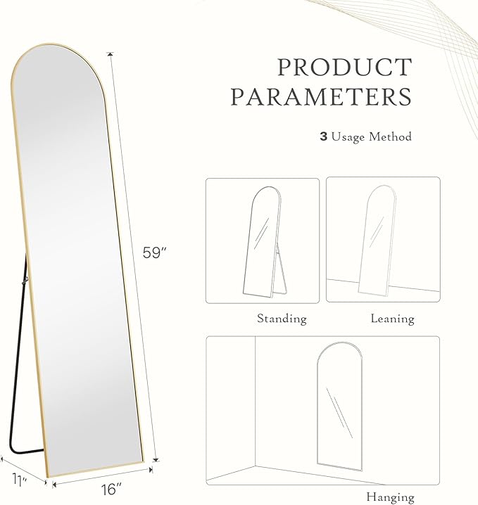 Mirror Full Length, Upgraded Body Wall Mirrors - Image 2