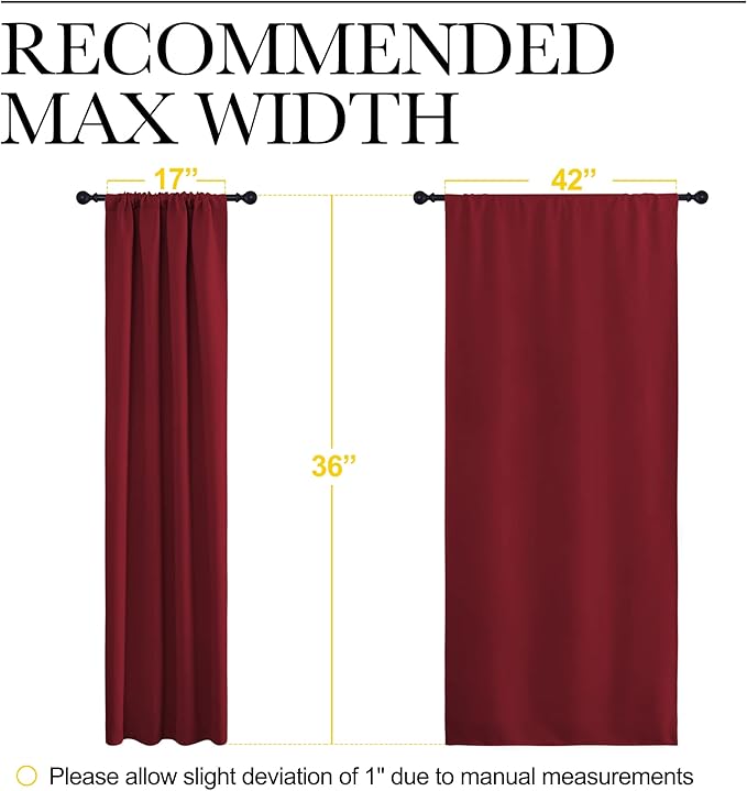 NICETOWN 36 inch Curtains for Small Windows, Thermal Insulated Privacy Short - Image 7