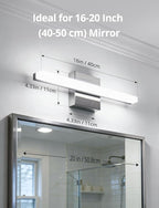 Combuh Modern Bathroom Light Fixtures Over Mirror 5 Colors Adjustable, Chrome - Image 8