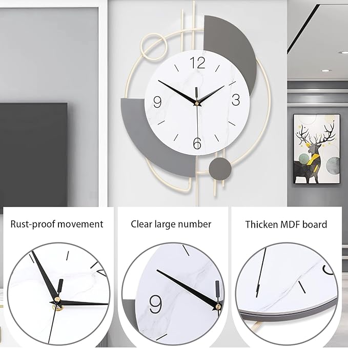 Dankeit Decorative Silent Quartz Wall Clock - Image 4
