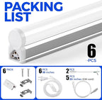 Barrina 6 Pack LED T5 Integrated Single Fixture, Utility Shop Lights, Ceiling - Image 8