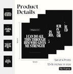Locomiss Black Christian Wall Art Decor Posters, Minimalist Jesus Scripture - Image 2