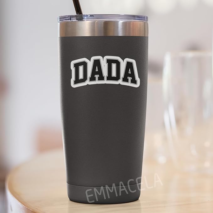 (3PCS) Dada Sticker - Waterproof Vinyl Decals for Laptops, Tumblers, Books, Scrapbooks, Water Bottles, Father's Day Gift for Dad, Papa 3 x 1.4 Inch