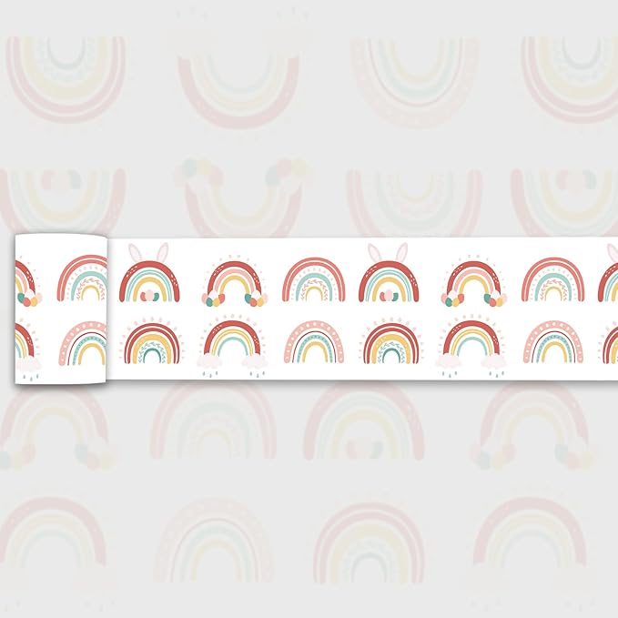 Rainbow Wallpaper Border Peel and Stick Teacher Created Resources Poster by WEISENI