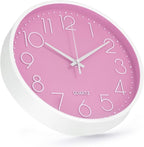 Wall Clock 10 Inch Non-Ticking Silent Modern Simple Style Round Decor Clock - Image 2