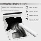 FuSatisYilife Trendy Black And White Wall Art Cool Western Woman Smoking Prints - Image 2