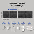 Keepo Peg Board Wall Organizer – Plastic Pegboard Panels, Modular Peg Board - Image 4