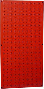 Wall Control Pegboard 32in x 16in Red Metal Pegboard Tool Board Panel by Wall+Control
