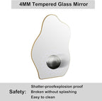 BOMINICA Irregular Wall Mirror Asymmetrical Mirror, Decorative Wall Mounted - Image 6