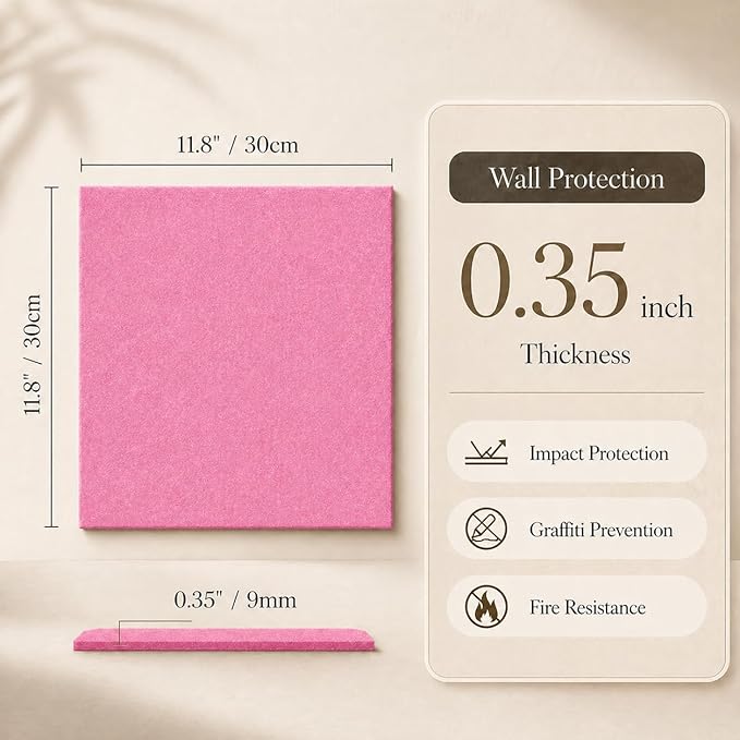 Large Cork Boards for Walls – 48" x 36" Self Adhesive Felt Wall Tiles - Image 2