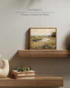 InSimSea Framed Canvas Wall Art, Vintage Floral Wildflower Field Prints Wall - Image 2