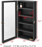 Ikee Design Wall Mounted Wooden Collectible Display Case 5 Shelf Display - Image 2