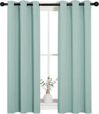 NICETOWN Thermal Insulated Curtains Blackout Draperies, Aqua Blue, 29 by 40 - Image 2