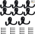 Kruodop 8 Pack Wall Hooks Wall Mounted Coat Hooks by Kruodop