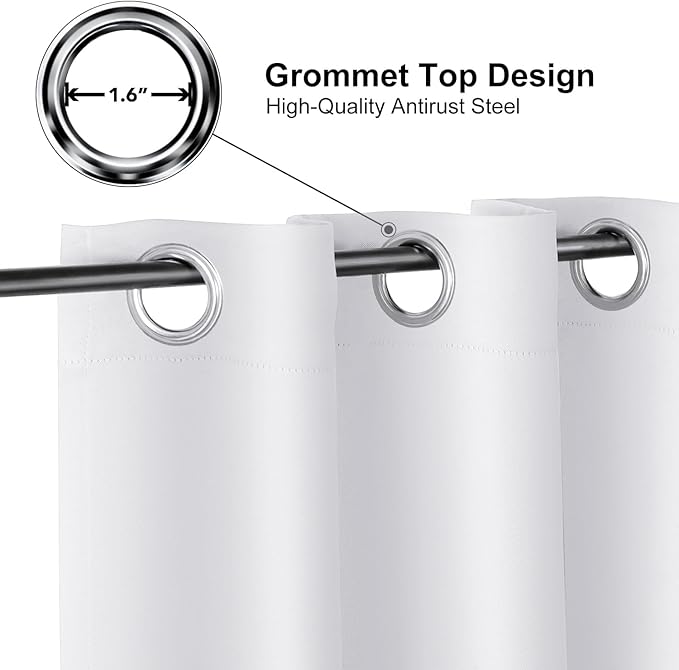 ChrisDowa Room Divider Curtain 108 Inches Long, Wide Blackout Sliding Door - Image 3