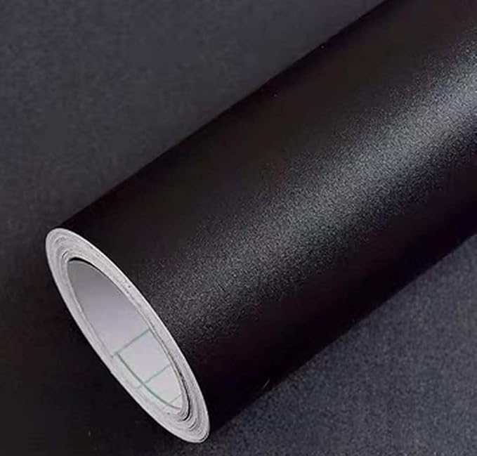 Yancorp 16"x394" Matte Black Contact Paper Peel and Stick Wallpaper Removable by YancorpHomeDecor