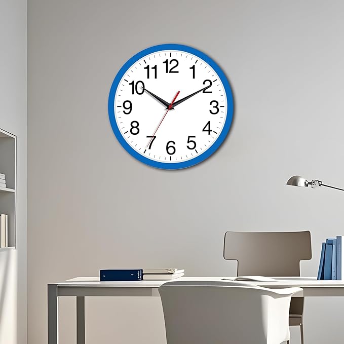 Rohioue Wall Clock Modern 8 Inch Battery Operated Silent Non Ticking Small - Image 5