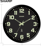 Sharp Glow in the Dark Atomic Analog Wall Clock - Image 4