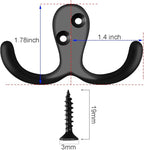 IBosins 10 Pack Heavy Duty Double Prong Coat Hooks Wall Mounted - Image 2