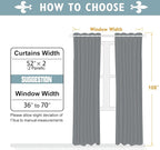 ChrisDowa Room Darkening Curtains 108 Inches Long 2 Panels Set - Image 5
