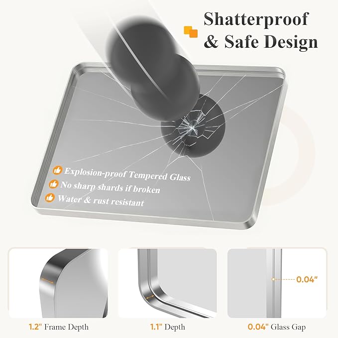 NEWBULIG 32X40 Inch Bathroom Mirror - Image 4
