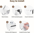 GWAAZXGZ White Coat Rack Wall Mount - Image 7