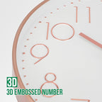Wall Clock 10 Inch Non-Ticking Silent Modern Simple Style Round Decor Clock - Image 6