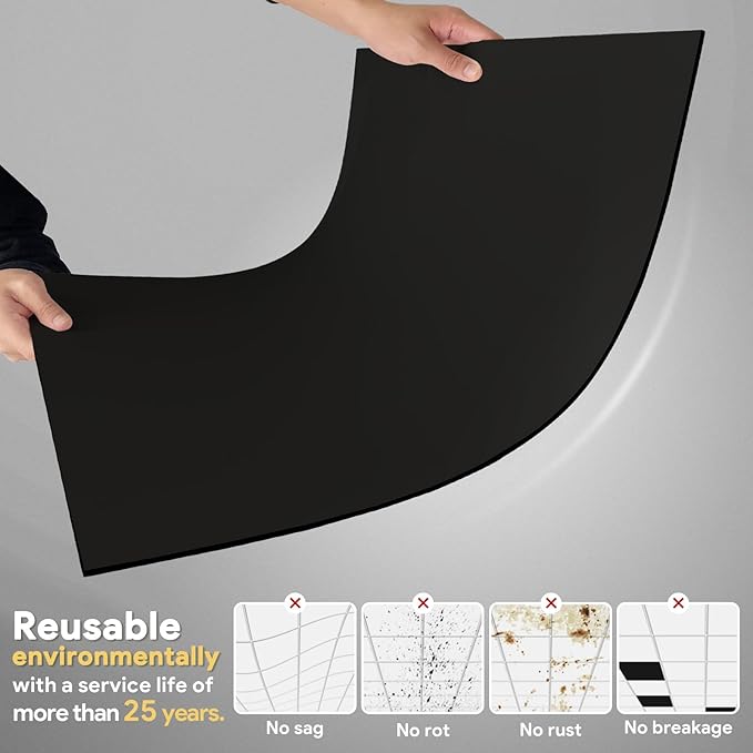 Smooth Black Drop Ceiling Tile 2ft x 2ft, PVC Ceiling Panel – Waterproof - Image 4