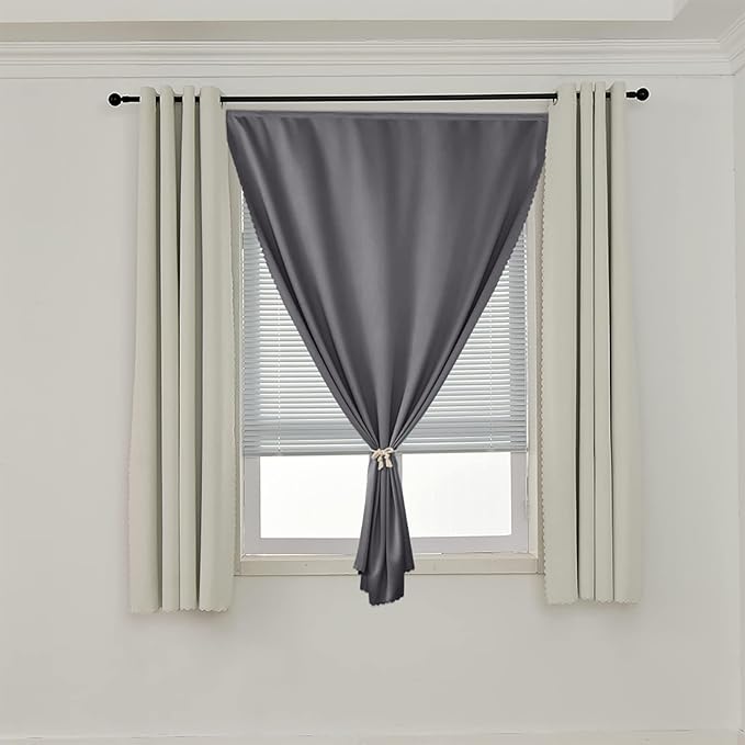 AJAZZ 100% Window Blinds Blackout Portable Blackout Curtains Adhesive Curtains - Image 7
