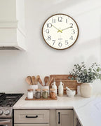 Vintage Wall Clock 14 Inch Quartz Silent Non-Ticking Analog Clock Battery - Image 8