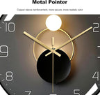 Ergocar Wall Clock, Art Deco Wall Clock, Non-Ticking Silent Modern Metal Wall - Image 5