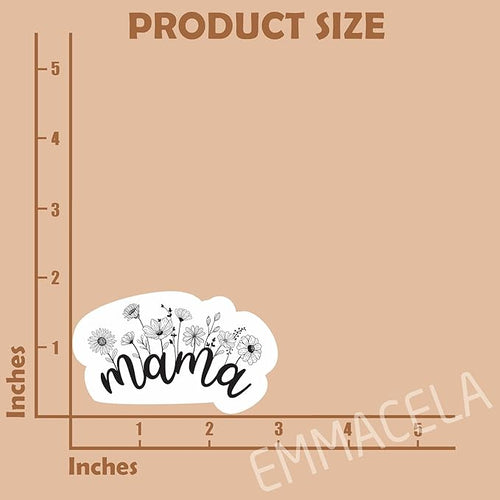 (3 Pack) Mama Stickers – Waterproof Vinyl Decals for Books, Laptops, Tumblers, Water Bottles 3 x 1.8 Inch