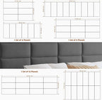 IFNOW Wall Mounted Upholstered Headboard Queen, 3D Peel and Stick Soundproof - Image 6