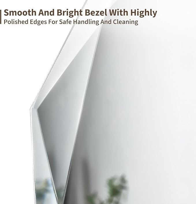 Suidia Bathroom Mirror, Frameless Bathroom Mirror - Image 9
